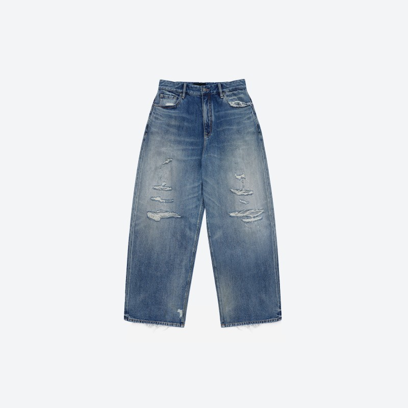 Distressed Baggy Denim Jeans